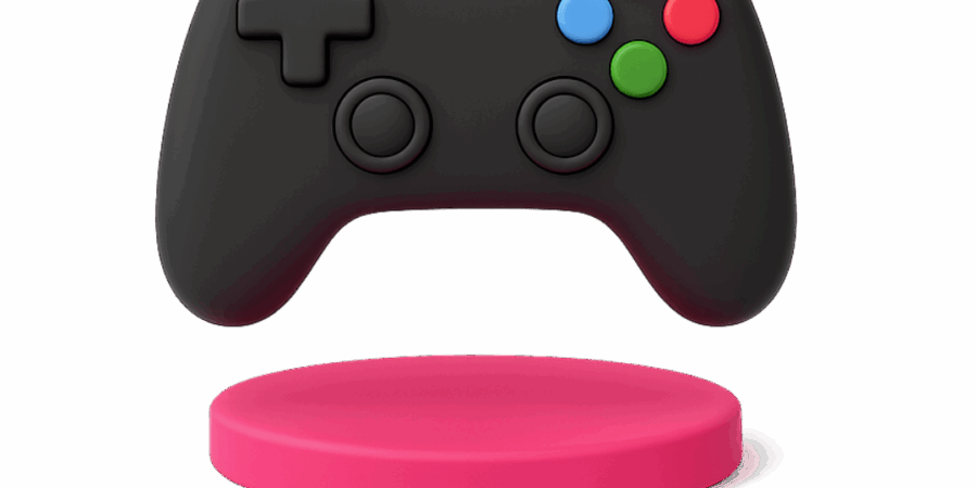 Controle de videogame representando os jogos desenvolvidos para o Metaverso pela Casa Mais.