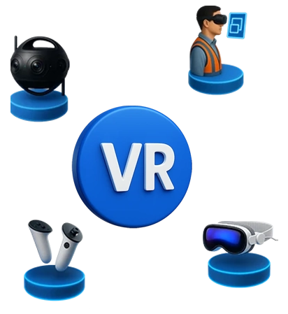 Imagem da Seção VR com Ícones Interativos