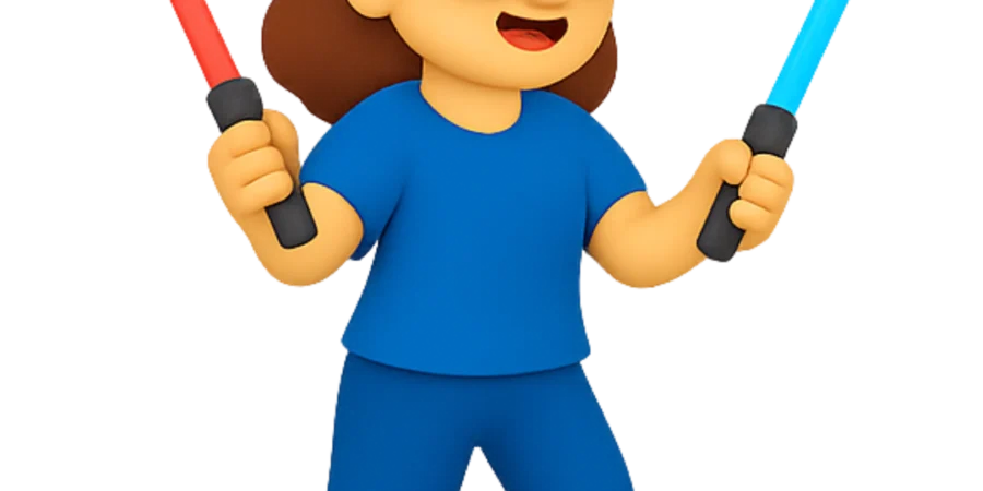 Avatar 3D com óculos de Realidade Virtual em ativação interativa para feiras e eventos corporativos.