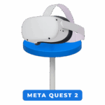 Headset Meta Quest 2 com alça ajustável em 3D.