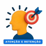 Cabeça humana com alvo e setas.