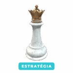 Peça de xadrez rainha em 3D.