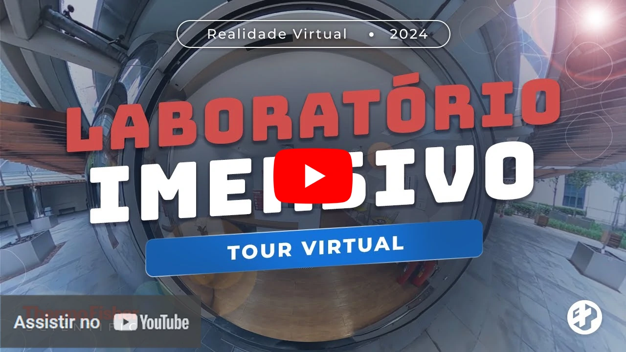 Miniatura do tour virtual em Realidade Virtual 2024 da Thermo Fisher Scientific com o título “Laboratório Imersivo”