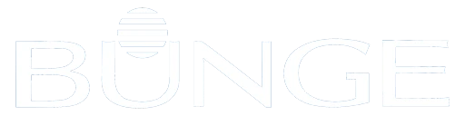 Logotipo da empresa Bunge em tons de azul com fundo transparente