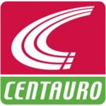Logotipo da Centauro com símbolo estilizado e nome em verde
