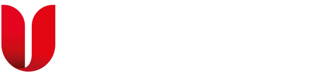 Logotipo da União Química Farmacêutica Nacional S/A em branco com fundo transparente