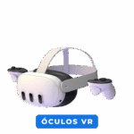 Imagem de óculos de realidade virtual em 3D.