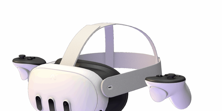 Imagem de óculos de realidade virtual em 3D.