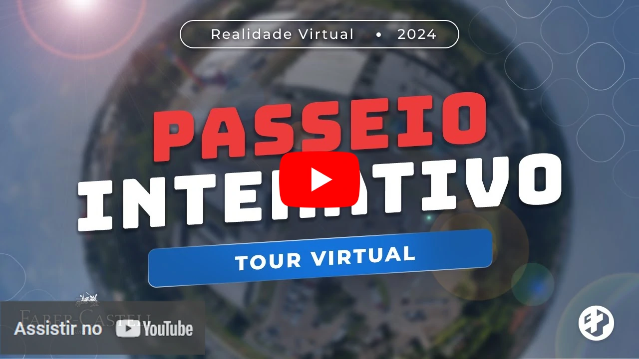 Capa do vídeo “Passeio Interativo em Realidade Virtual 2024” com botão de play centralizado