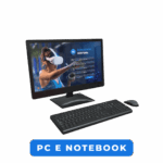 Imagem de computador desktop com teclado em 3D.