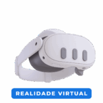 Imagem de headset VR em perspectiva lateral.
