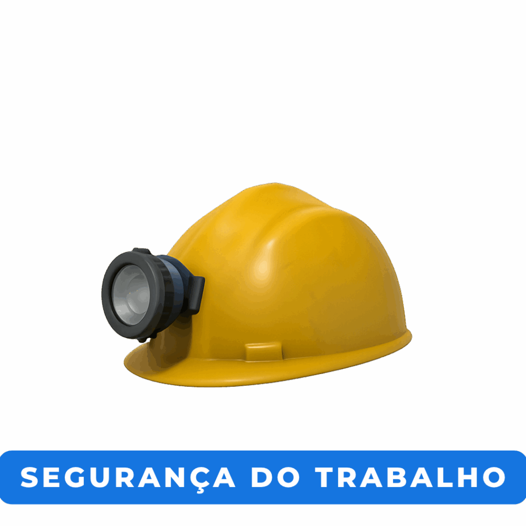 Imagem de capacete de segurança amarelo em 3D.