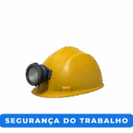 Imagem de capacete de segurança amarelo em 3D.