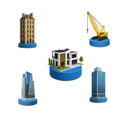 Icones 3d Imoveis Construcao Edificios Residenciais