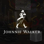 Miniatura de projeto em realidade aumentada para Johnnie Walker, com logotipo do caminhante em branco sobre fundo escuro e placas com a frase Keep Walking.