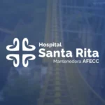 Miniatura da experiência em realidade virtual do Hospital Santa Rita, mantenedora AFECC, com logotipo branco sobre fundo azul.