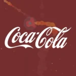 Miniatura de jogo interativo em realidade aumentada da Coca-Cola, com logotipo branco centralizado sobre fundo vermelho característico da marca.