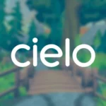 Miniatura do game em realidade virtual da Cielo com foco em ESG, exibindo logotipo branco sobre cenário estilizado.