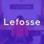 Miniatura do projeto de metaverso da Lefosse, com logotipo branco em destaque sobre fundo roxo com cenário digital.