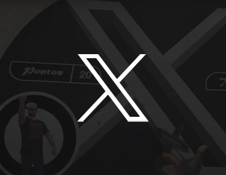Miniatura do game em realidade virtual estilo Ninja desenvolvido para o Twitter (X), com logotipo branco centralizado sobre fundo preto.