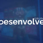 Miniatura do quiz em realidade virtual desenvolvido para o Grupo Desenvolve, com logotipo branco sobre fundo azul.