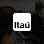 Miniatura do treinamento virtual em vídeo para o Itaú, com logotipo em destaque sobre fundo escuro.