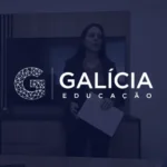 Miniatura do vídeo 360° da Galícia Educação, com fundo escuro e logotipo branco centralizado.