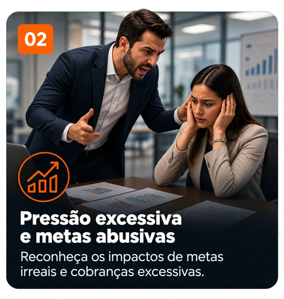Treinamento NR-01 sobre press&atilde;o excessiva, metas abusivas e riscos psicossociais no trabalho